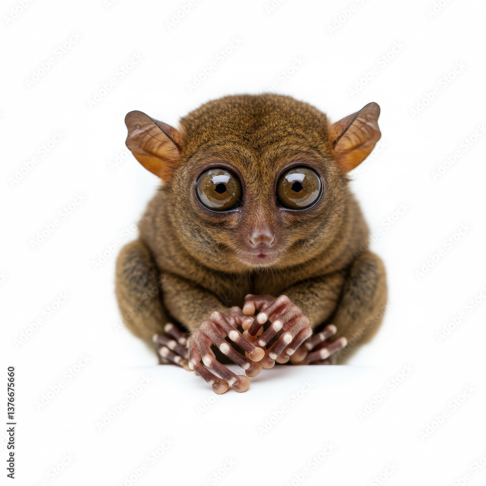 Fototapeta premium Tarsier isolated on a white background