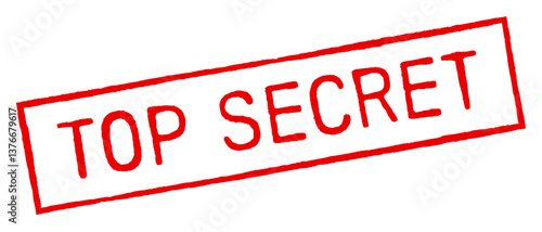 Top secret stamp red colored vector illustration.