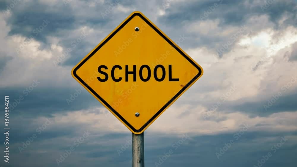 School traffic sign. School traffic sign.