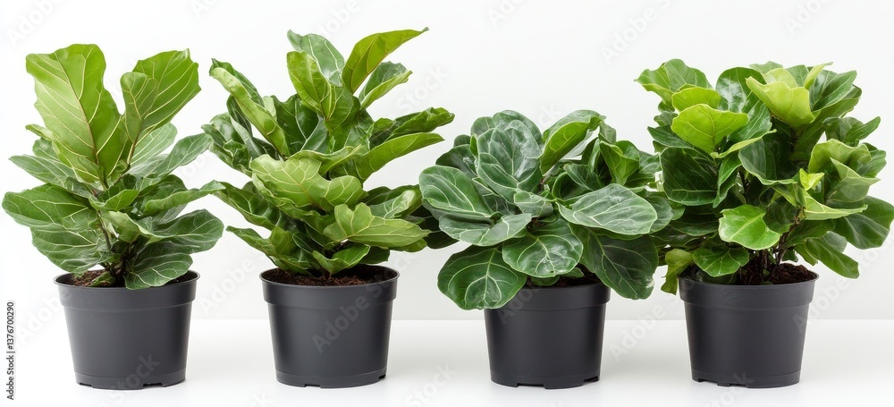 Naklejka premium House plants isolated on a transparent background in a black pot, 3D rendered