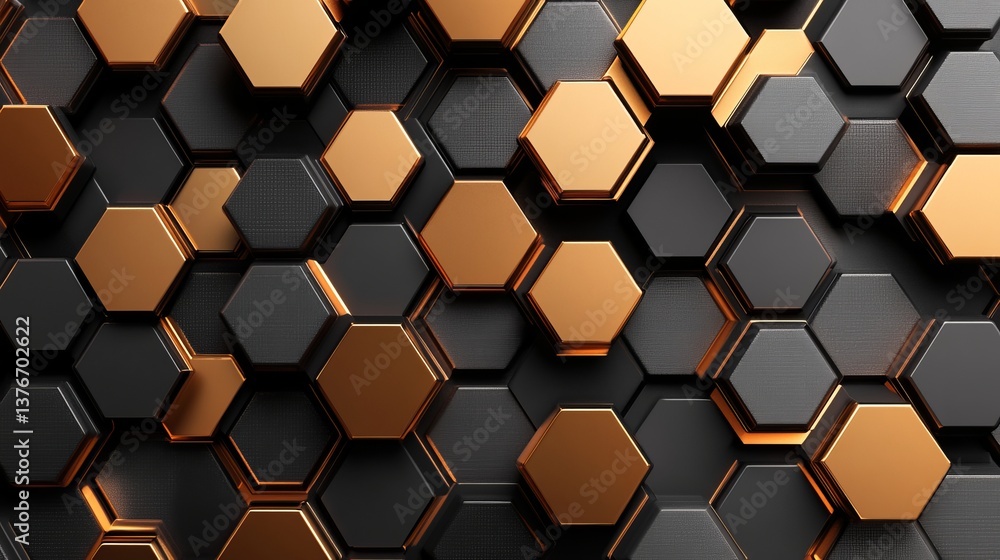 Abstract Geometric Hexagon Pattern Black Gold Texture Modern Design Background Elegant Luxury 3D Render Illustration Digital Art Graphic Wallpaper Abstract Geometric Hexagon Pattern Black Gold Texture Modern Design Background Elegant Luxury 3D Render Illustration Digital Art Graphic Wallpaper