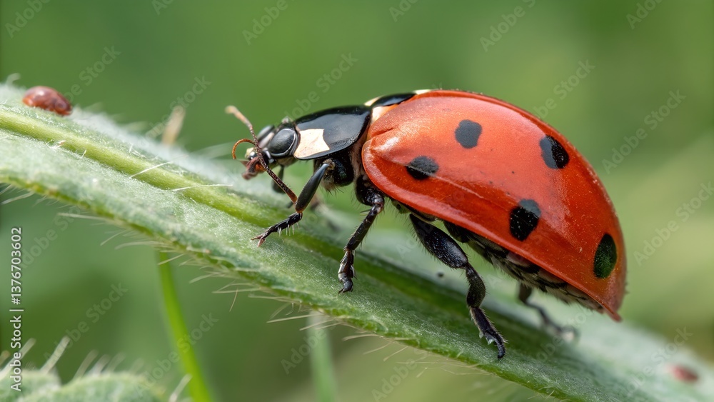 Obraz premium ladybug on a leaf