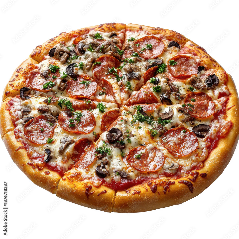 Supreme Pizza isolated on white background.PNG Supreme Pizza isolated on white background.PNG