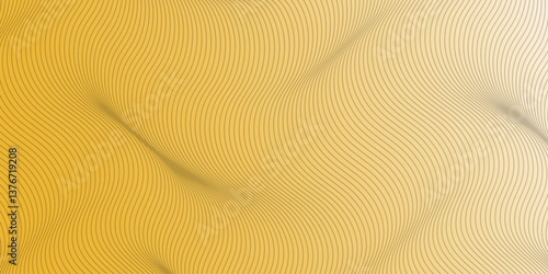 Abstract wavy pattern design in warm golden tones for artistic backgrounds or textures