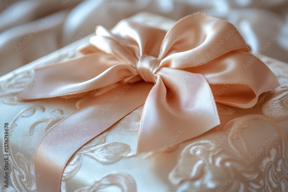 a beautifully wrapped gift with a bow for Eid a beautifully wrapped gift with a bow for Eid