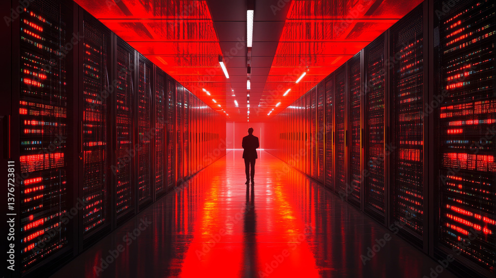 Artificial intelligence and big data processing. Core of central processing unit in a cyberspace computer circuit. Quantum Technologies and Global Database. Realistic 3D illustration