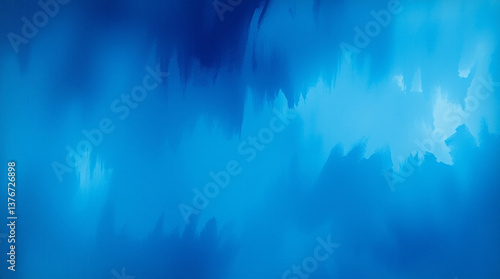 Cinematic Watercolor Painting in Vivid Blue Gradients