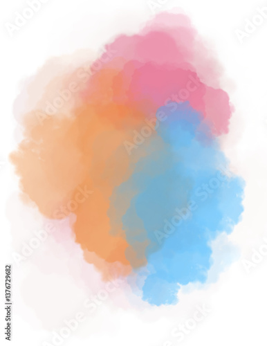 abstract watercolor background with clouds