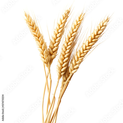 Golden Wheat Stalks A Harvest Design Element for Autumnal Themes