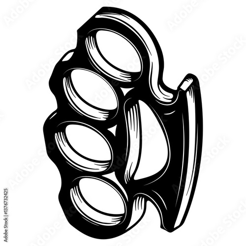 brass knuckles. Vector illustration.