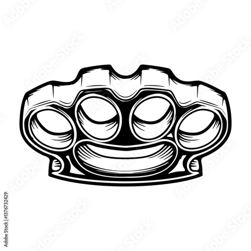 brass knuckles. Vector illustration.