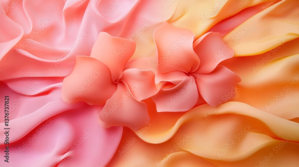 Fototapeta premium Abstract flower petals in soft pink and peach tones