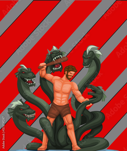 Foto Hercules is a Greek and Roman mythological figure known as a demigod hero with extraordinary strength