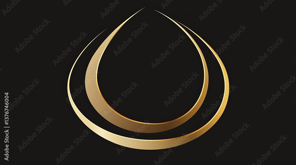 A teardrop-shaped empty logo design, clean and modern A teardrop-shaped empty logo design, clean and modern