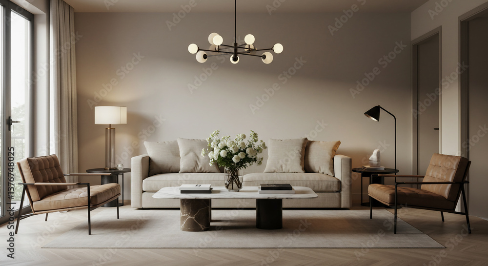 Fototapeta premium quiet luxury elegant living room