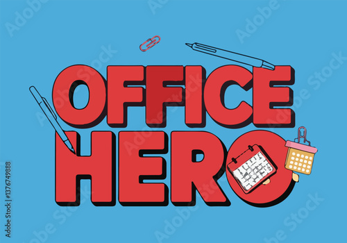 Administrative Professionals Day Vector Designs - Office Hero T-shirt, Thank You Typography, Poster, Sticker, Card, Animated GIF, Solid Color Office Illustrations