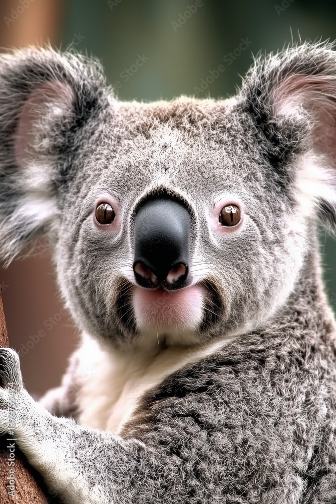 Obraz premium Koala resting on a tree branch in its natural habitat