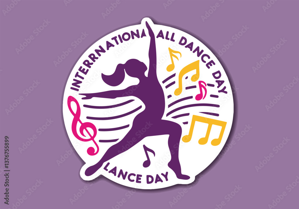 International Dance Day Vector Design - Dancer Silhouettes, Social Media Post, T-shirt, Sticker, Poster, Print Card, Animated GIF - Solid Colors, No Gradients International Dance Day Vector Design - Dancer Silhouettes, Social Media Post, T-shirt, Sticker, Poster, Print Card, Animated GIF - Solid Colors, No Gradients