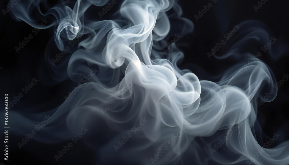 custom made wallpaper toronto digitalAn artistic representation of delicate, ethereal wisps of smoke, swirling gracefully against a backdrop of deep, rich darkness, evoking a sense of mystery and subtle beauty.