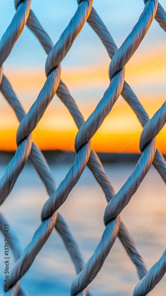 Sunset Chain Link Fence Abstract Texture Sunset Chain Link Fence Abstract Texture