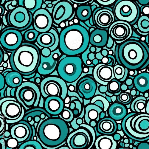 Bubbles doodle seamless pattern for background texture textile fabric