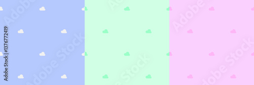 Cute cloud seamless pattern background
