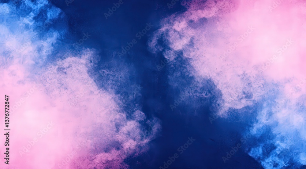 Fototapeta premium Abstract smoke design; contrasting pink and blue
