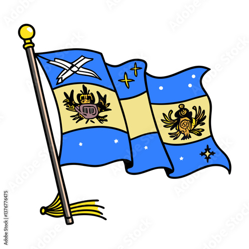 alluring vintage Pictogram of a flag. Minimal design, crisp edges, scalable design. VECTOR FORMAT with Scalable Design. crisp
