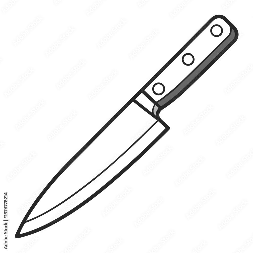 beautiful minimalist Isometric knife with clean lines and silver blade. VECTOR FORMAT with Scalable Design. original beautiful minimalist Isometric knife with clean lines and silver blade. VECTOR FORMAT with Scalable Design. original