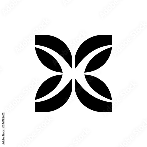 magnificent tranquil art deco Symmetrical outline of a butterfly. Flat color, clean lines. VECTOR FORMAT with Scalable Design. 8K