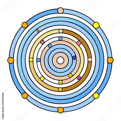 mysterious extraordinary Concentric circles with varying line thicknesses. Minimal, scalable. VECTOR FORMAT with Scalable Design. precision