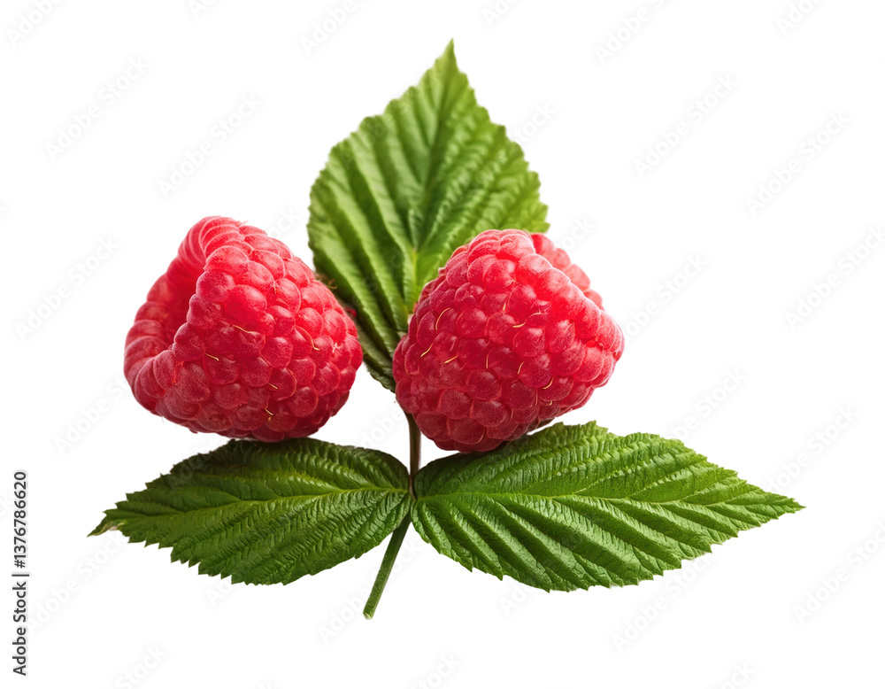 Raspberry Green Leaves on transparent background Raspberry Green Leaves on transparent background
