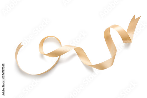 Beautiful golden ribbon iso...