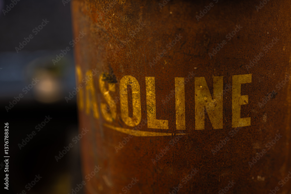 Close-up of an Gasoline Can