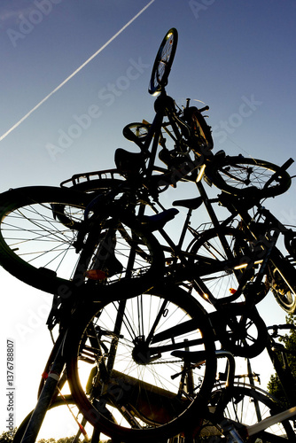 Obraz na płótnie Fahrrad, Burgenland, Österreich, Neusiedlersee Seewinkel w salonie