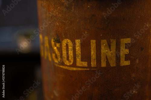 Close-up of an Gasoline Can