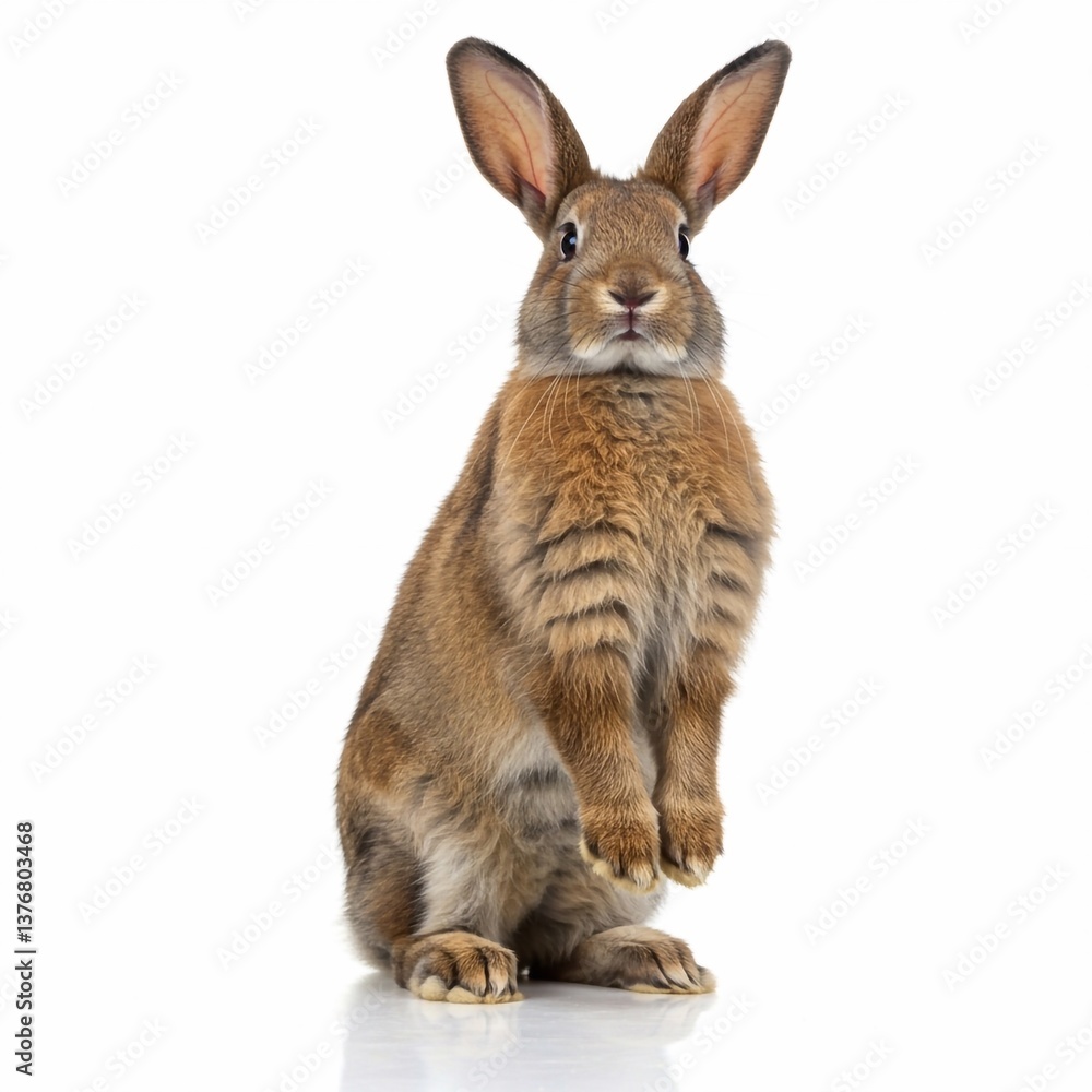 Fototapeta premium Brown rabbit standing up