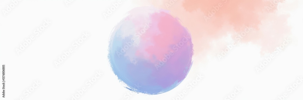 Abstract Watercolor Circle with Pastel Hues Abstract Watercolor Circle with Pastel Hues