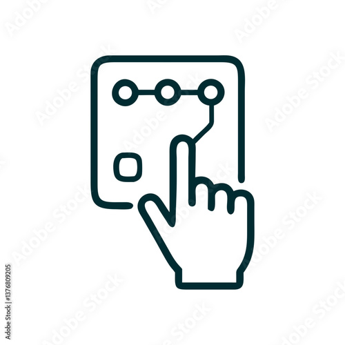 Mobile interface connection icon for navigation apps, UI design resources, touchscreen tutorials, and app prototyping materials