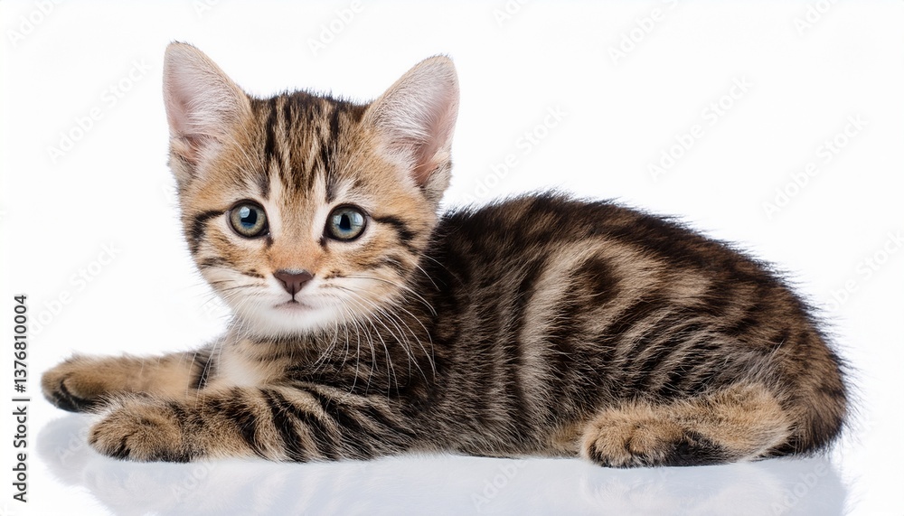 Fototapeta premium tabby kitten isolated