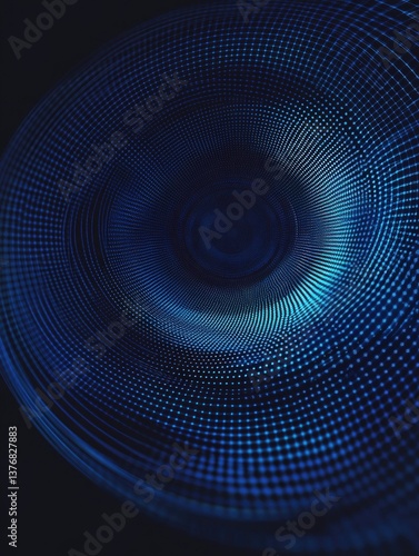 Obraz na płótnie Microscopic view of sound wave patterns in a circular speaker. w salonie