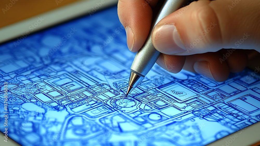 Hands sketching a new product idea on a digital drawing tablet. Hands sketching a new product idea on a digital drawing tablet.