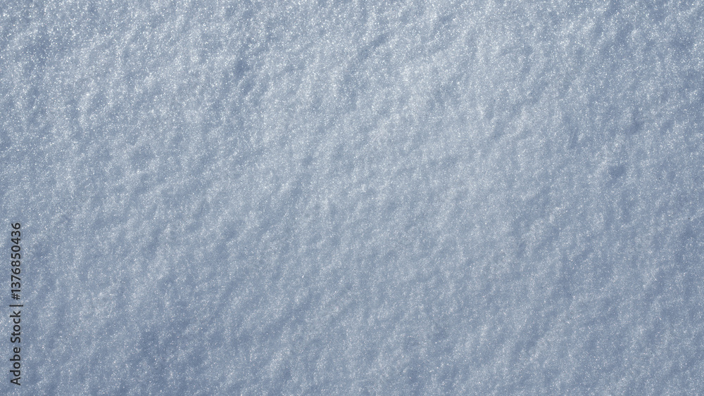 Obraz premium White snow background with frost details. A close-up of a snowy surface with icy textures. A winter landscape covered in fresh snow. A frosty, snow frozen background. Snow texture. Winter design.