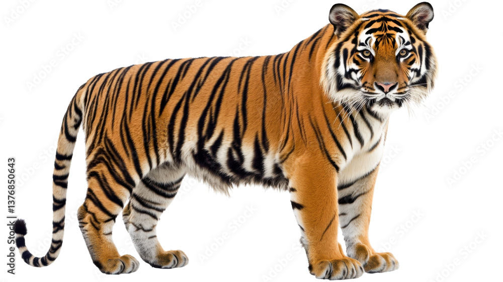 Obraz premium tiger on white background