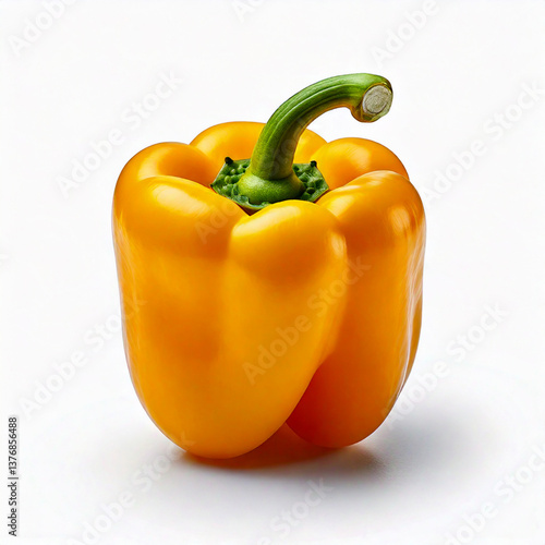 Yellow Bell Pepper Isolated...