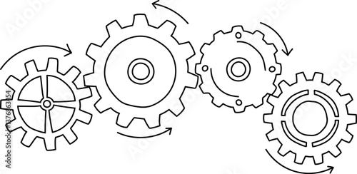 Interlocking Gear Mechanism Diagram
