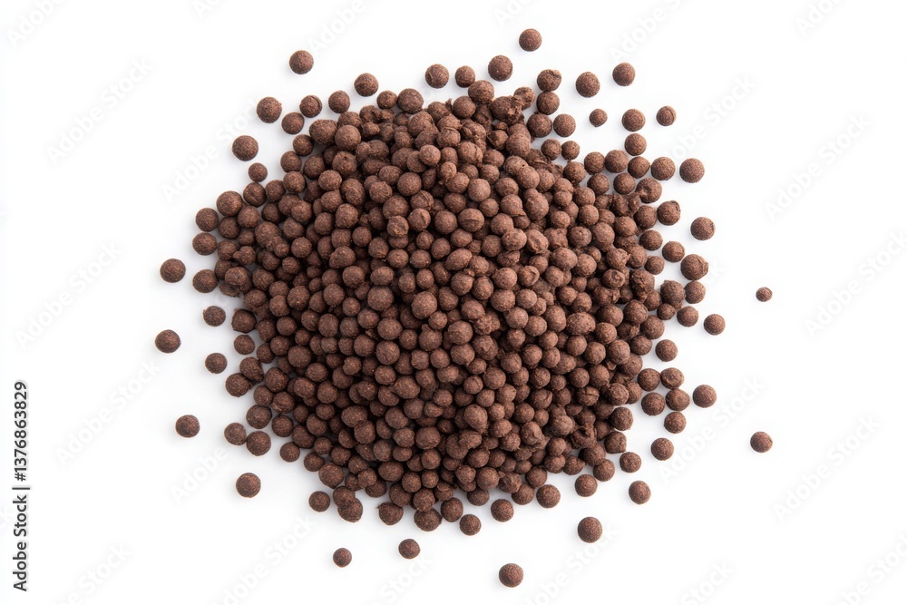 Organic fertilizer isolated on a white background with eco-friendly and natural composition Organic fertilizer isolated on a white background with eco-friendly and natural composition
