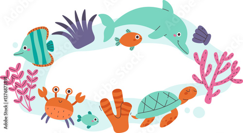 Underwater Marine Life Frame