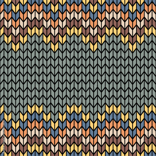  Pattern with crochet granny square wallpaper handmade decorative art design print