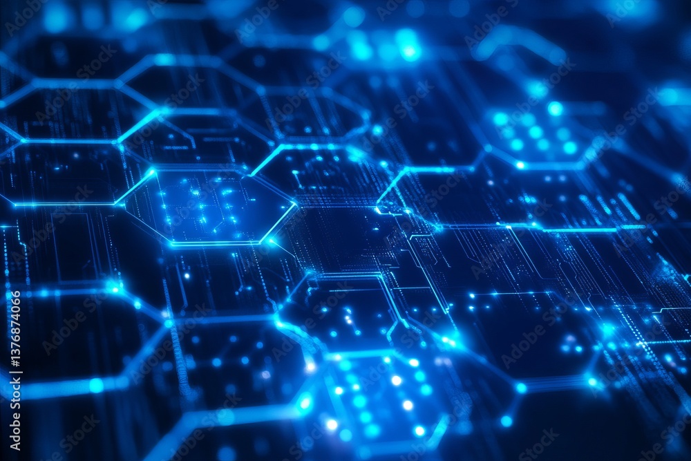 Abstract Blue Digital Technology Hexagon Network Background Futuristic Illuminated Circuit Board Pattern Design Modern Technology Innovation Concept Abstract Blue Digital Technology Hexagon Network Background Futuristic Illuminated Circuit Board Pattern Design Modern Technology Innovation Concept